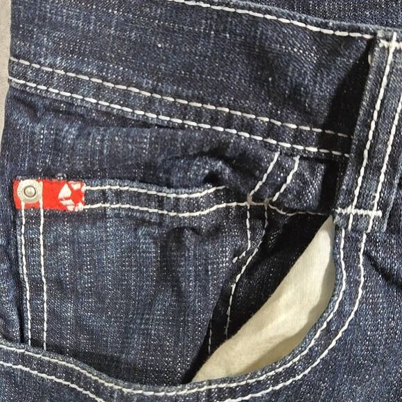 Men’s 32x34 Southpole Wide Leg Red Tab 3180 Jeans Vintage Y2K Blue Grunge Baggy - Picture 4 of 12